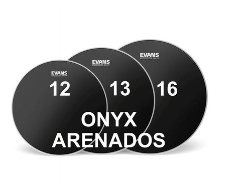 Tom Pack Evans Onyx Set Parche 12/13/16 Arenado Negro Coated 0