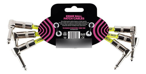 Ernie Ball P6050 Interpedal Cables X3 Pack 0