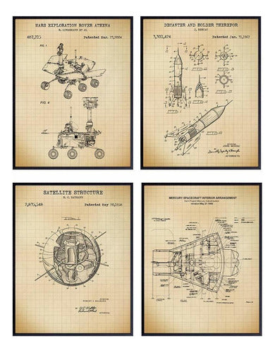 Yellowbird Art & Design Nasa Space Exploration Patent Art Prints - Vintage Wall Art 0