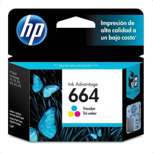 Cartucho Hp 664 Colorido 2ml Para Hp 2136, 2676, 3776, 5076 1