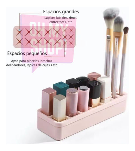 Oh My Shop Organizador Silicona Base Porta Labial Pinceles Maquillaje 2