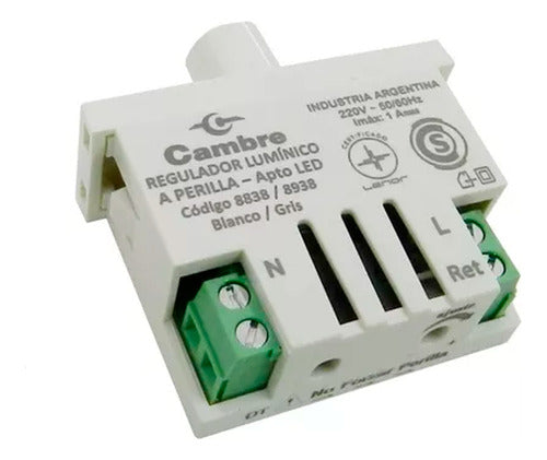 Cambre Módulo Regulador Lumínico A Perilla Apto Led Cambre 8838 1