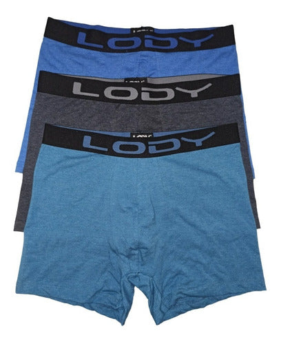 Lody Pack Boxer Men X3 Solid Melange Cotton and Lycra 944 0