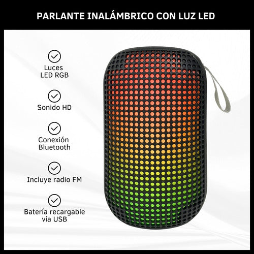 Dinax Wireless Bluetooth Speaker with RGB Lights 1