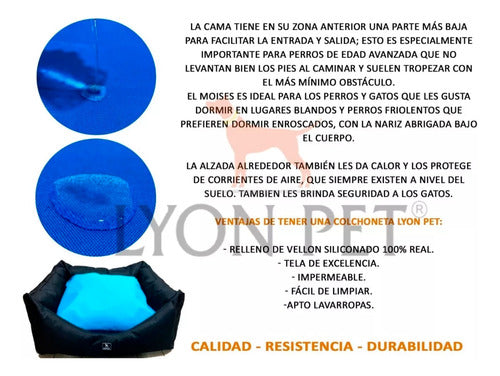 LYON PET Cama Moises Para Perros Medianos Antidesgarro Impermeable 2