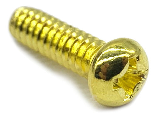 2 Parafuso Dourado Aço Chave Seletora Guitarra 3,5x6,3x12 Mm 7