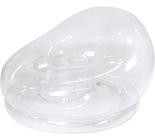 Aircandy Inflatable Chair, Indoor or Outdoor, Transparent 0