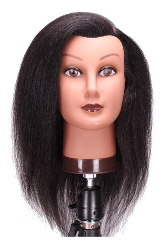 Lian 14-15" Yak Hair Cosmetology Mannequin Head 0