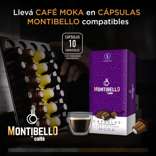 Montibello Moka Capsules Compatible with Nespresso x10 Units 3