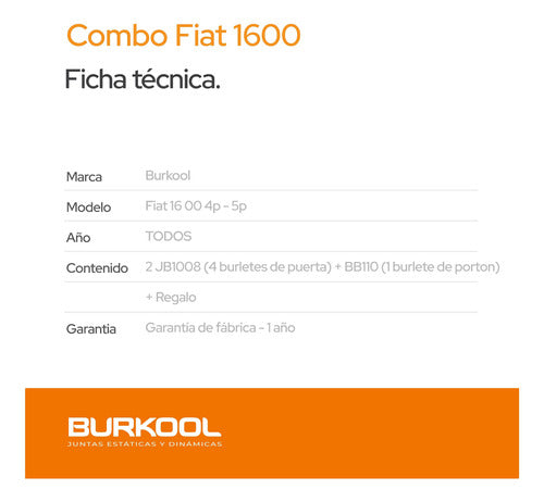 Door Burlets Kit Fiat 1600 + Gift - Kit Burletes De Puerta Y Baúl Fiat 1600 + Regalo