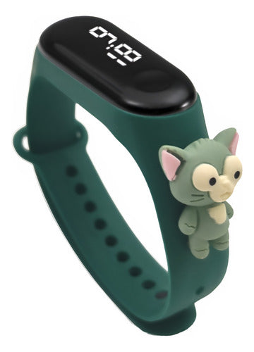 Reloj Digital Pulsera Infantil Led Silicona Banda Cute Malla 3