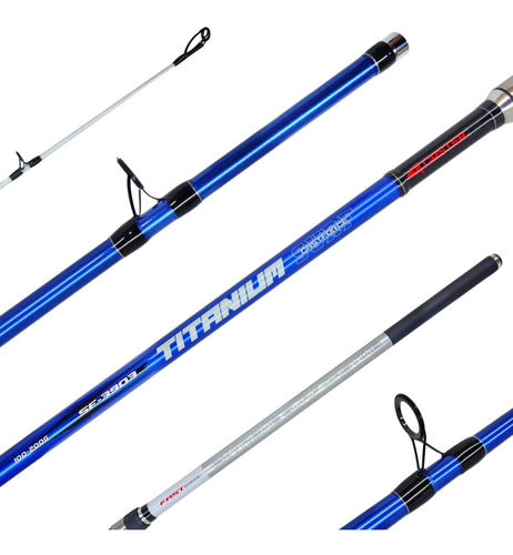 Caster Titanium 4.20m 3 Sections Surfcasting Carbon Rod 200g 0