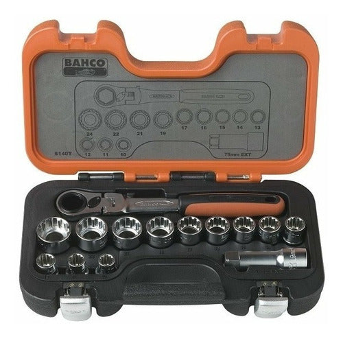 Bahco Ratchet Socket Set 14 Pcs S140T 0