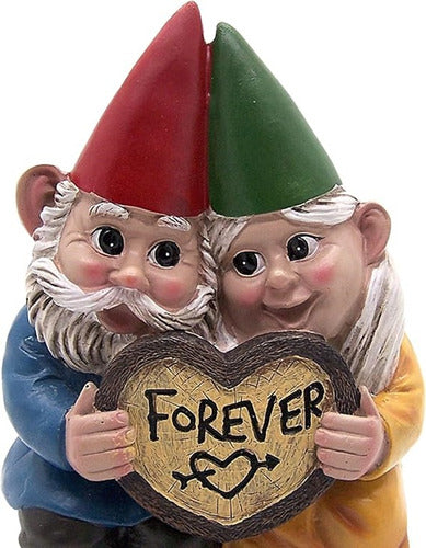 Casal De Gnomos Finlandeses De Jardim-amor Eterno Decorativo 4