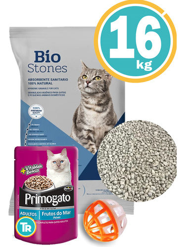 Bio Stones Sanitario Para Gato Piedra Blanca + Regalo Tr 1