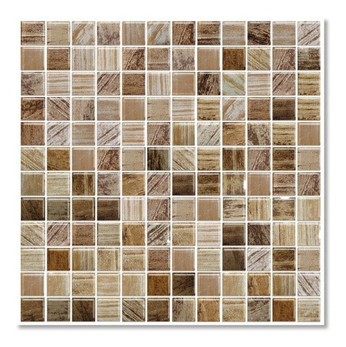 Glass Mosaic Tile Chocolate Material 30x30 - Piú 0
