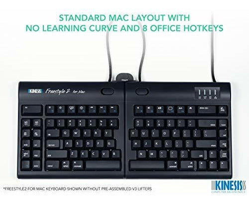 Kinesis Ergonomic Freestyle2 Keyboard with V3 Lifts for Mac 1