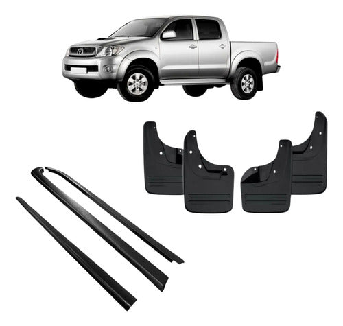 Protetor De Borda E Lateral C/ Apara Barro Hilux 2005 A 2015 0