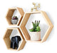 Búho Store Set of 3 Hexagonal Bamboo Shelves 0