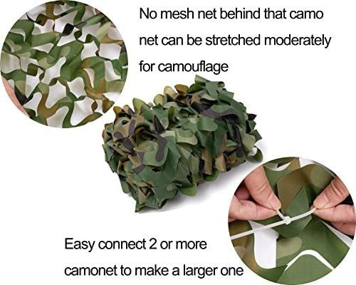 NINAT Camouflage Netting for Camping, Hunting, Decoration 1.5x4m - Woodland 2