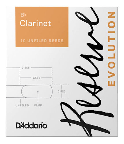 D'Addario Reserve Evolution Clarinet Reeds Pack of 10 0