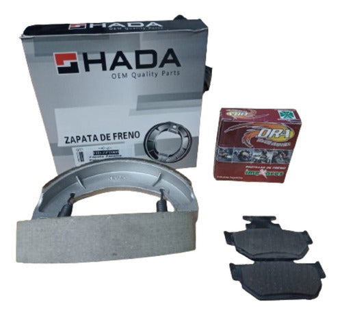 Hada - ORA Kit Pastillas Y Zapatas Freno Patagonia 150 - BMD Motos 1