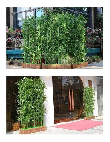 Out Cerco Bamboo Bambu Planta Artificial Decoracion 2m X 1m Sd 1