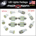 13 × T10 31mm Led Blanco Luces Interior Mapa Dome Licencia P 1