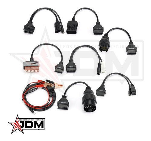 Kit 8 Cables Autos Adaptadores Obd2 Autocom Delphi 4