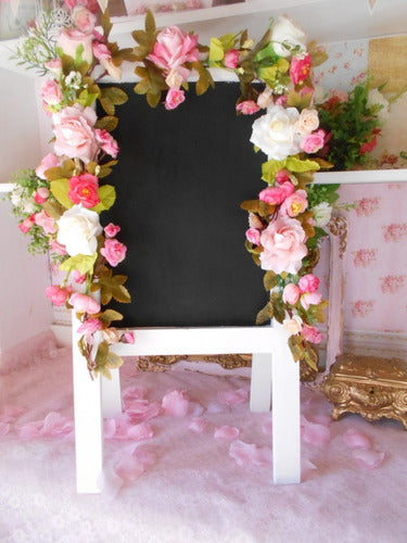 El Día Que Me Quieras Deco Romántica Shabby Chic Vintage Flower Chalkboard Sign 2