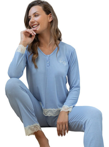 Bianca Secreta Winter Pajama Set for Women, Size Up to T.7 24520 0