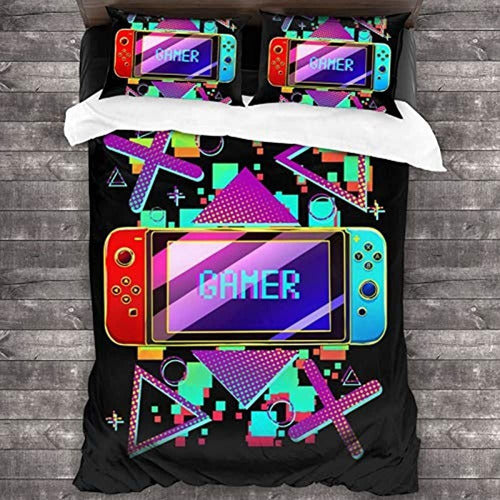 Holderoo Gamer Print Con Nintendo Juego De Ropa De Cama D 0