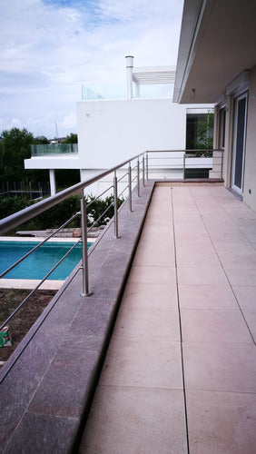 FORMATECSRL Stainless Steel Post Column for Railing 42 Mm with Support 6