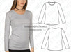 Universo Imprimible Long Sleeve Women's T-Shirt Patterns - Sizes XS to 2XL 0