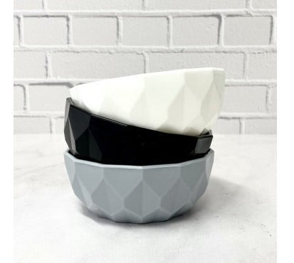 Faceted 3D Plastic Bowl Pastel Small Compote 4