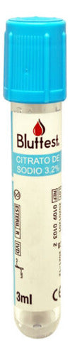 Bluttest Sodium Citrate Tube 3.2% Vacuum Pack of 100 1