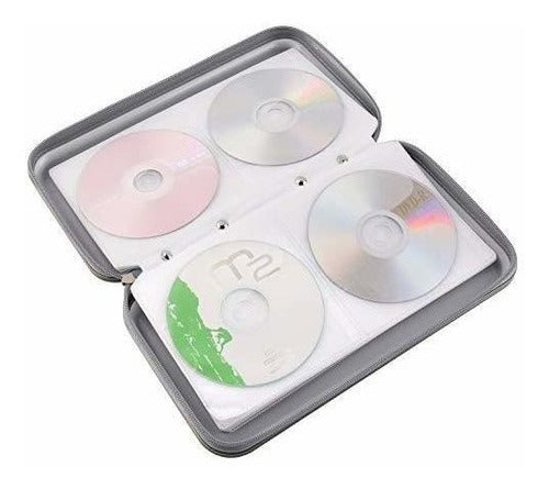 Porta Cd Dvd - Estuche Portatil - Capacidad 72u. - Gris 2