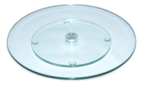 Bandeja Centro Giratorio 50cm De Vidro Para Mesa De Jantar 0