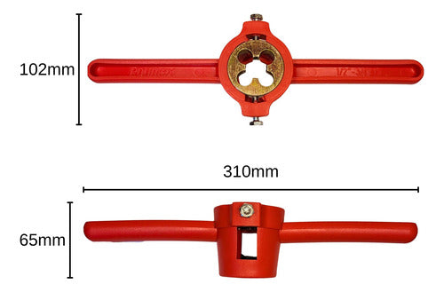 Polimex PPN Tools Pipe Threader Set 1/2 - 3/4 - 1 inch 1