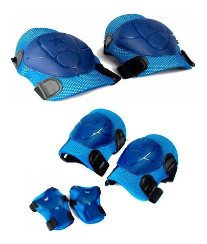 Set Proteccion Azul Casco Rodi+code+mune / Open-toys 125 2