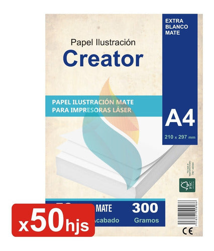 Illustration Paper 300g A4 Pack of 50 Sheets Candy Bar Cards 1