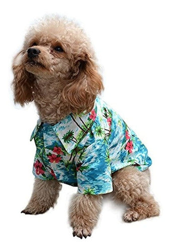 Expawlorer Hawaiian Cute Pet Polo Shirt for Small to Medium Dogs and Cats 0