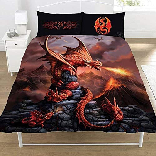 Juego De Funda Nórdica Y Funda De Almohada Doble Fire Dragon 0