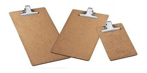 LB A4 Wood Clipboard Board with Clip 0