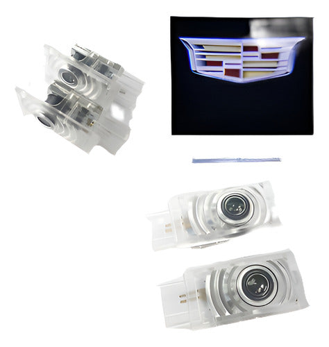 2pcs Cree Cadillac Bienvenida Sombra Luz Logo Cadillac Srx A 0