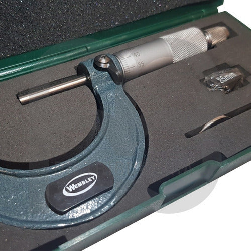 Wembley Micrometer Exterior 25 50 Mm 0.01 Professional Case 5