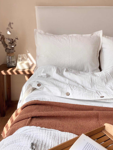 Waffle Honeycomb Bed Runner/Blanket Galicia 6