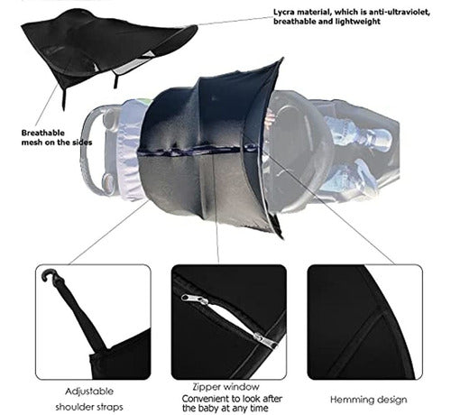 Soonhua Cubierta Solar Para Cochecito, Parasol Para Cochecit 1