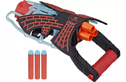 Nerf Spiderman Miles Morales Tri Shot Blaster Orig Replay 1