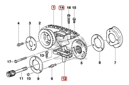 Kit Cadena Propulsora Distribucion Bmw Serie3 E36 323 325 28 2